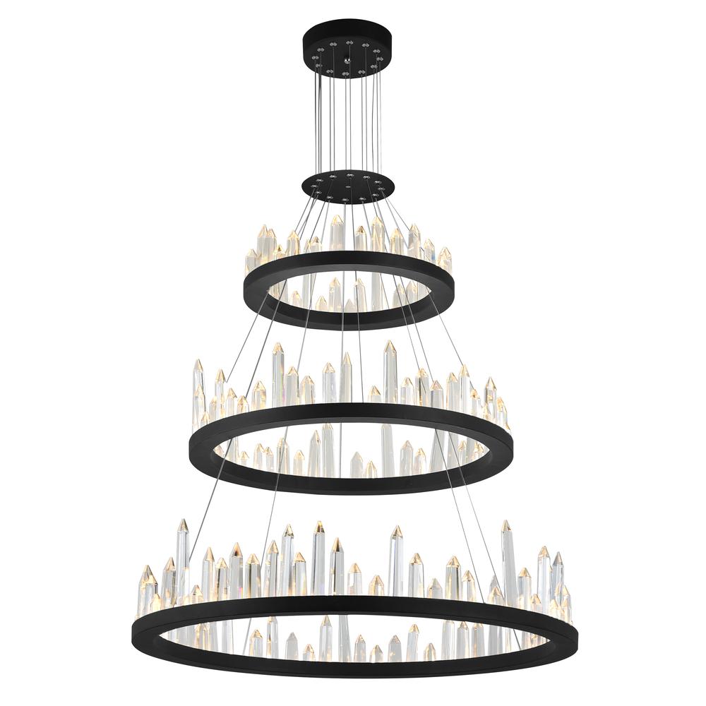 Juliette LED Chandelier With Black Finish. Picture 1