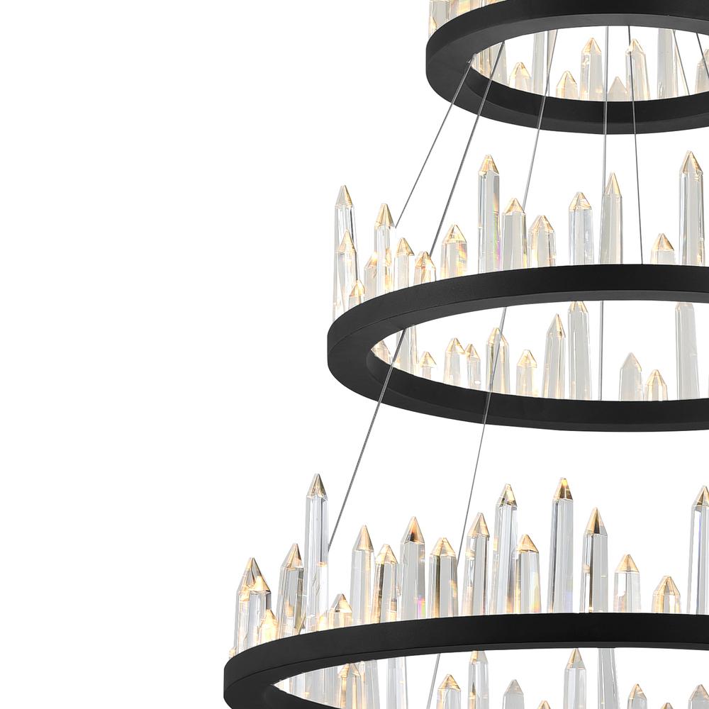 Juliette LED Chandelier With Black Finish. Picture 3