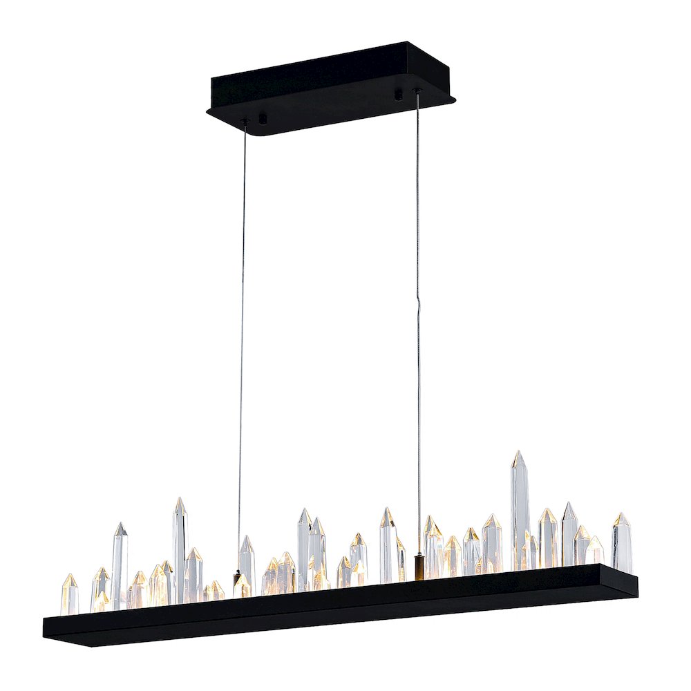 Juliette LED Chandelier With Black Finish. Picture 1