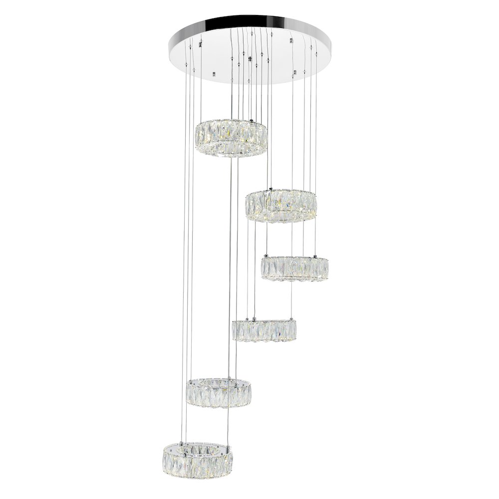 Madeline LED Chandelier With Chrome Finish. Picture 1