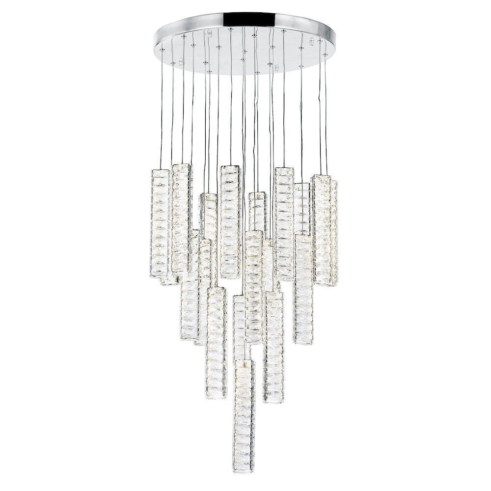 Celina LED Chandelier With Chrome Finish. Picture 1