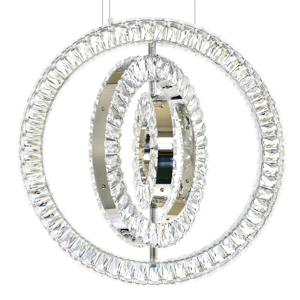 Celina LED Chandelier With Chrome Finish. Picture 2