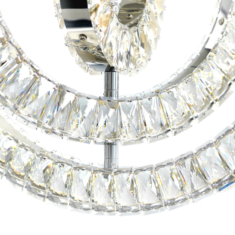 Celina LED Chandelier With Chrome Finish. Picture 4