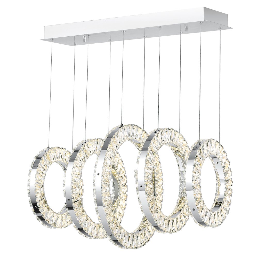 Celina LED Chandelier With Chrome Finish. Picture 1