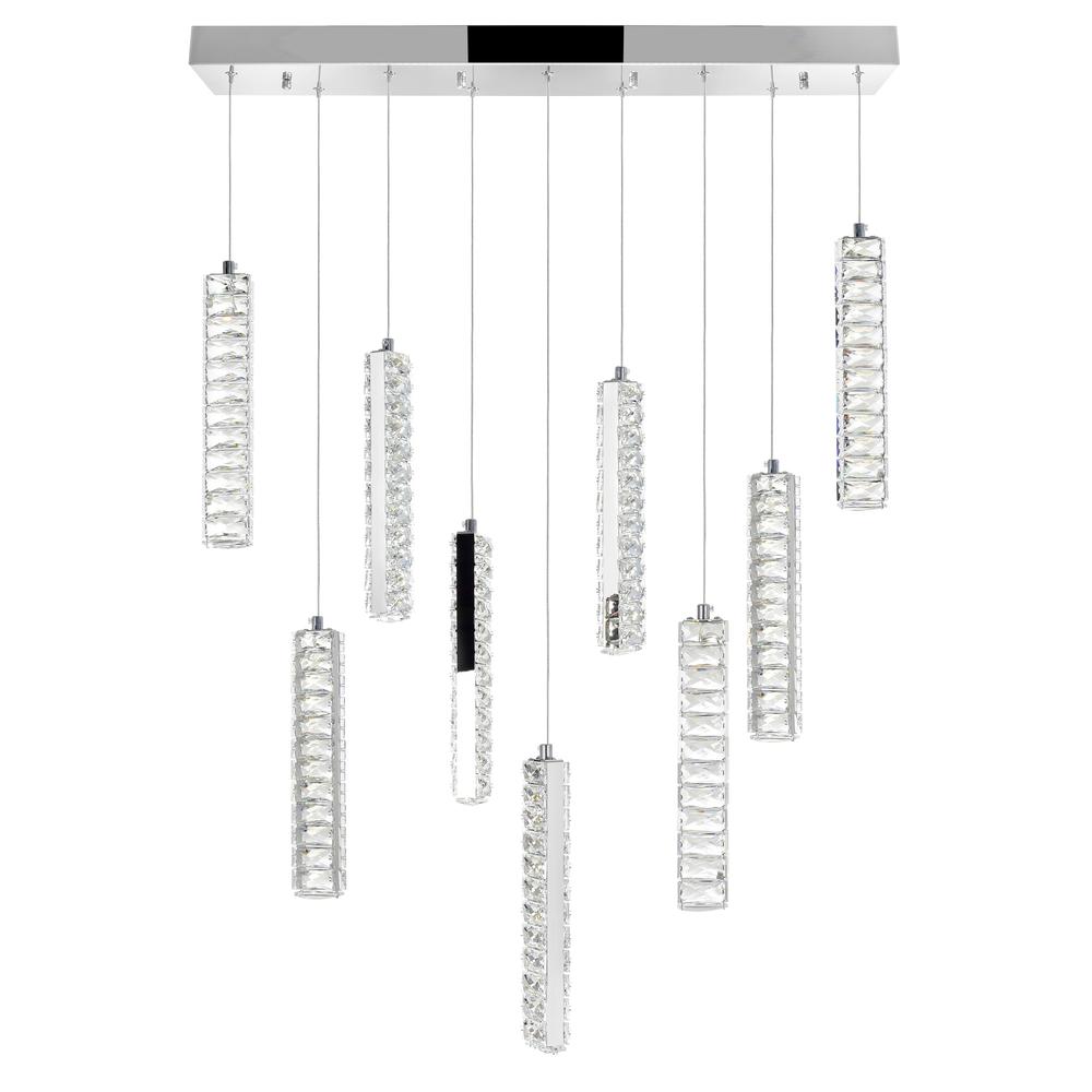 Celina LED Chandelier With Chrome Finish. Picture 2