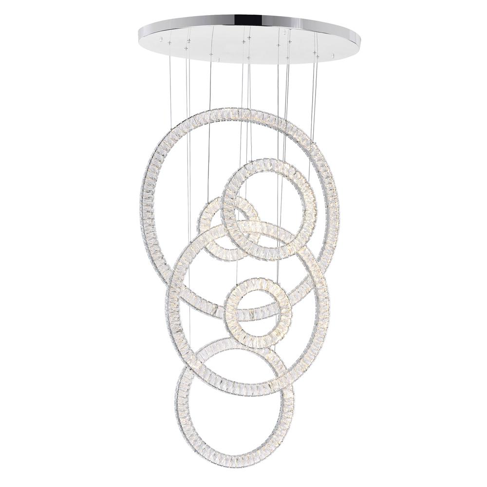 Celina LED Chandelier With Chrome Finish. Picture 2