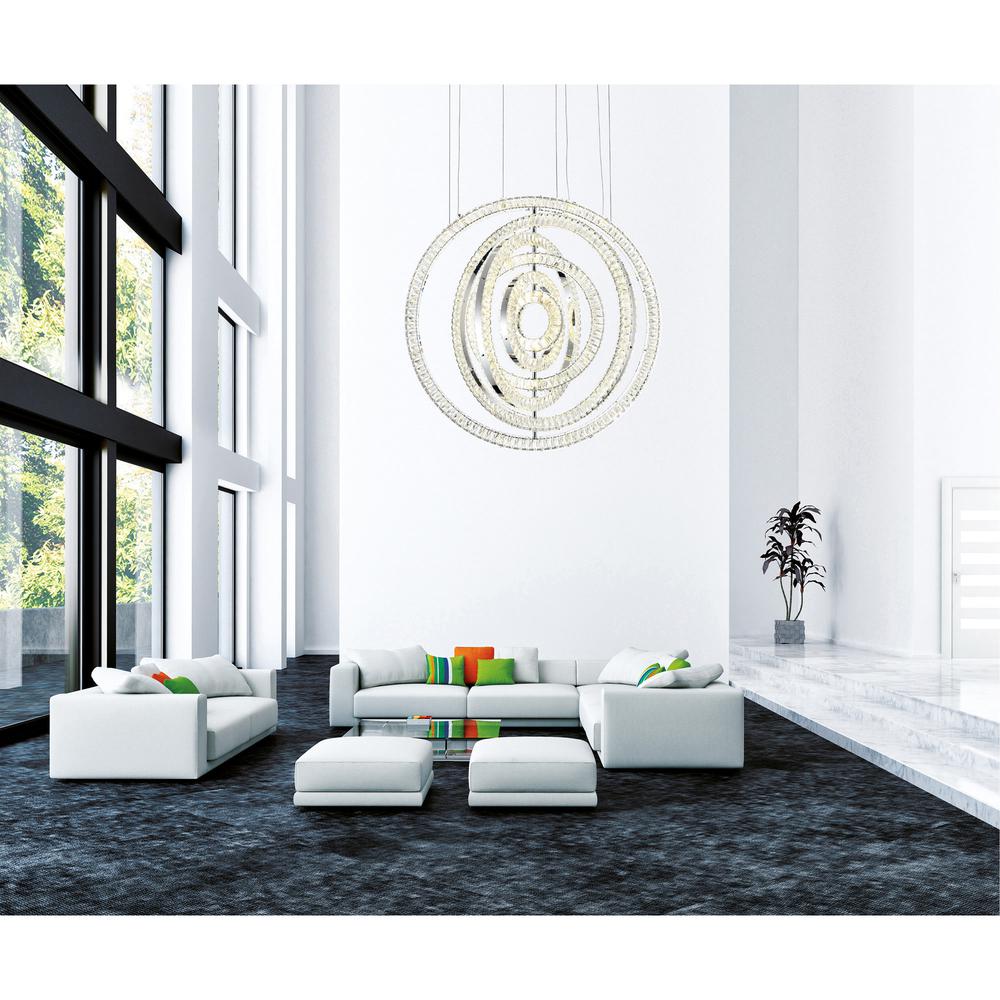 Celina LED Chandelier With Chrome Finish. Picture 6
