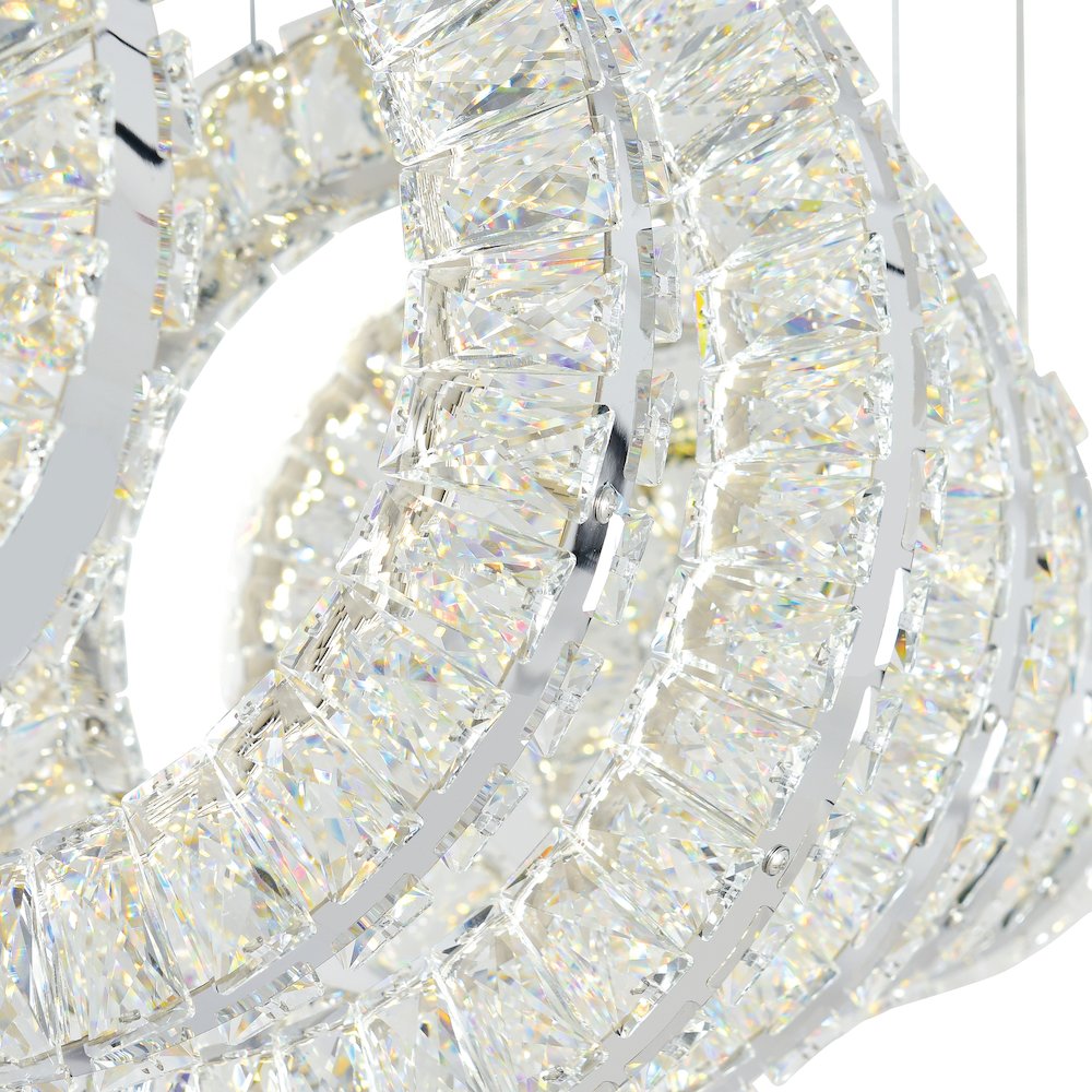 Celina LED Chandelier With Chrome Finish. Picture 3