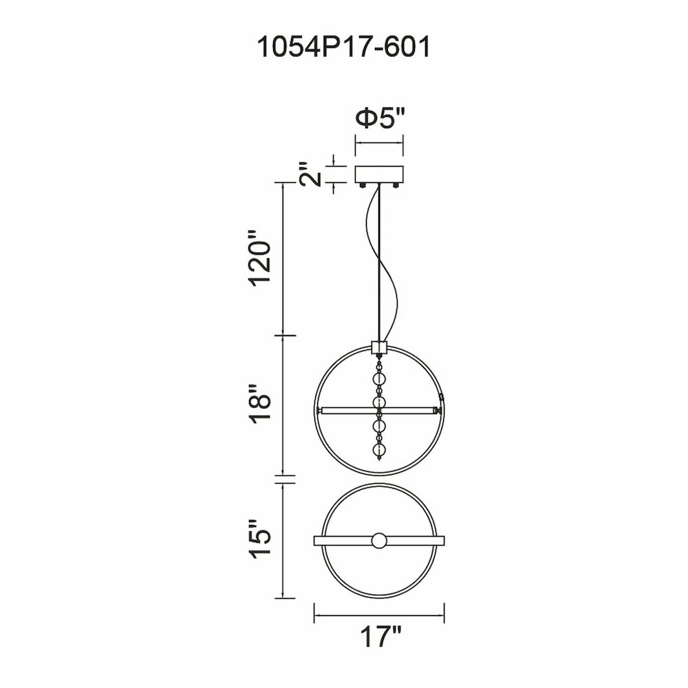 Colette LED Chandelier With Chrome Finish. Picture 6