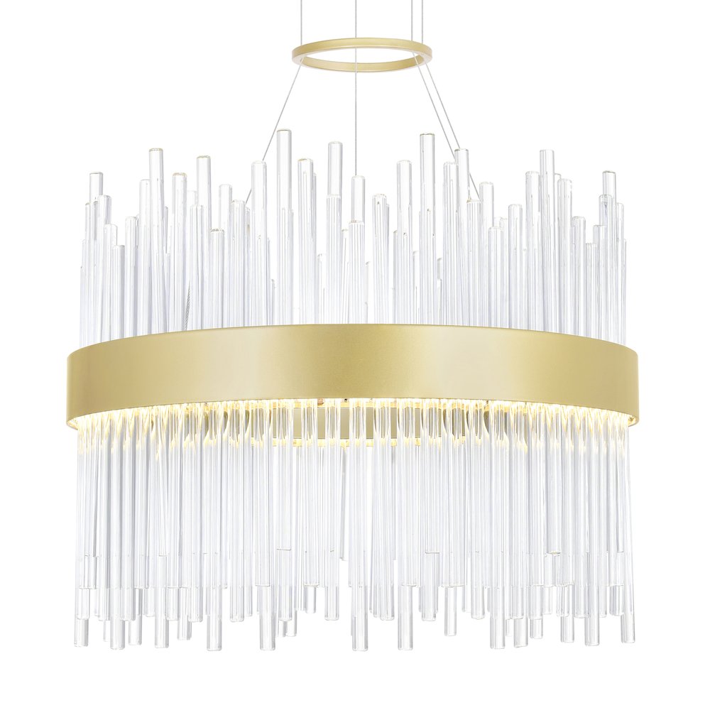 Genevieve LED Chandelier With Medallion Gold Finish. Picture 2