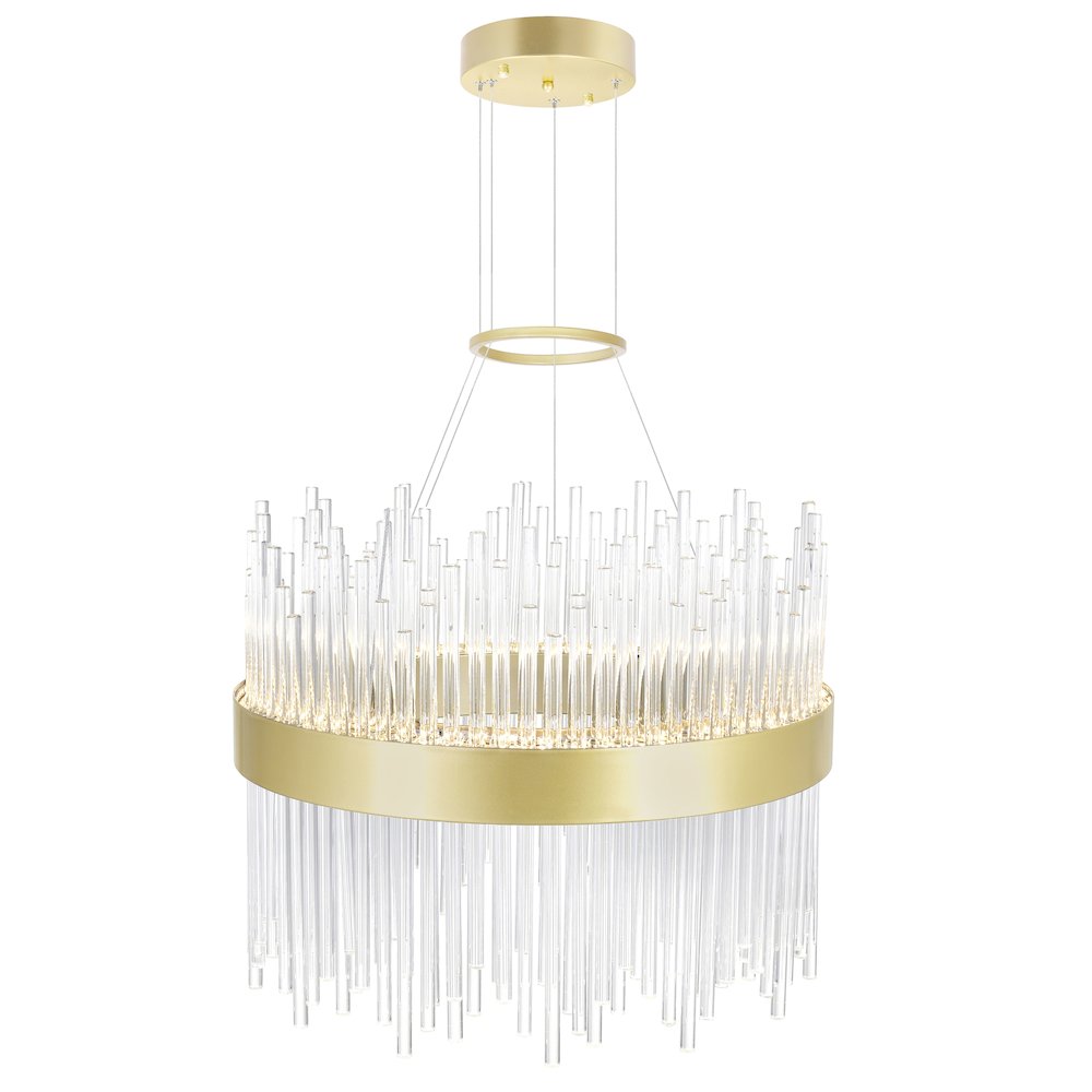 Genevieve LED Chandelier With Medallion Gold Finish. Picture 3