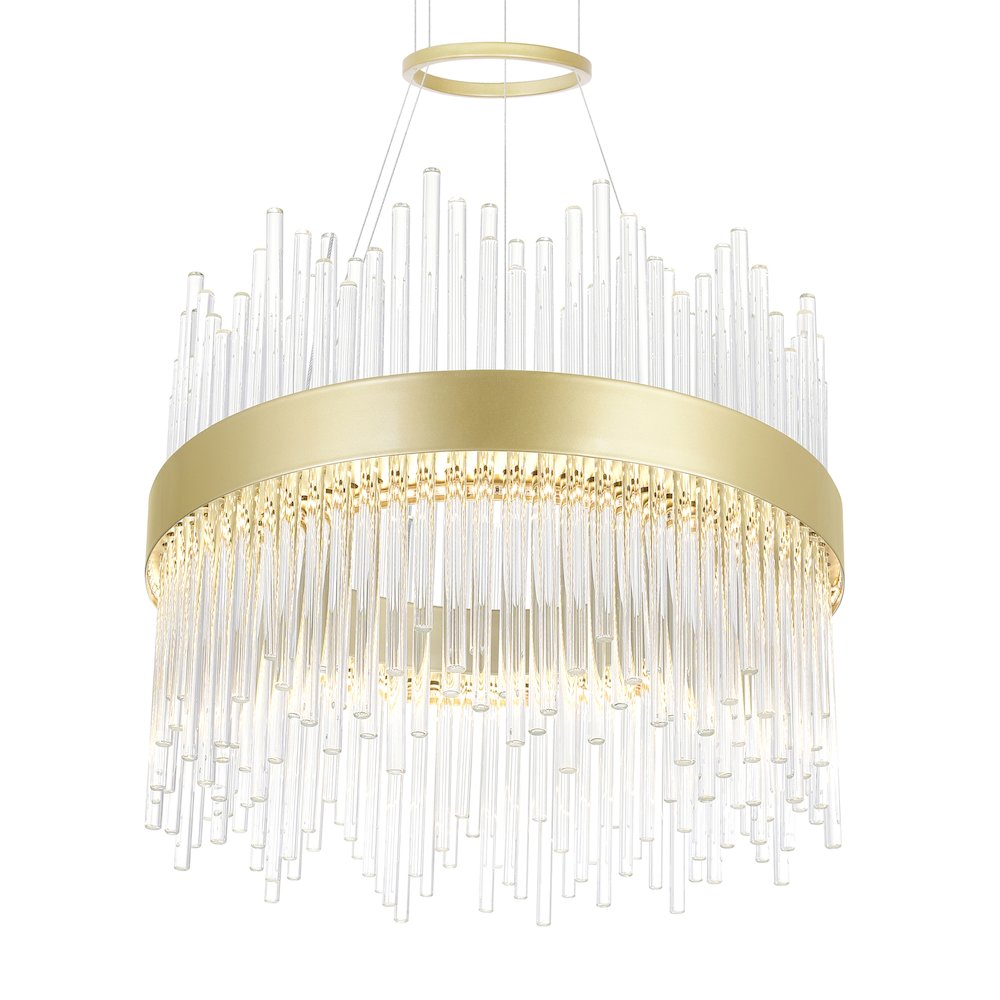 Genevieve LED Chandelier With Medallion Gold Finish. Picture 4