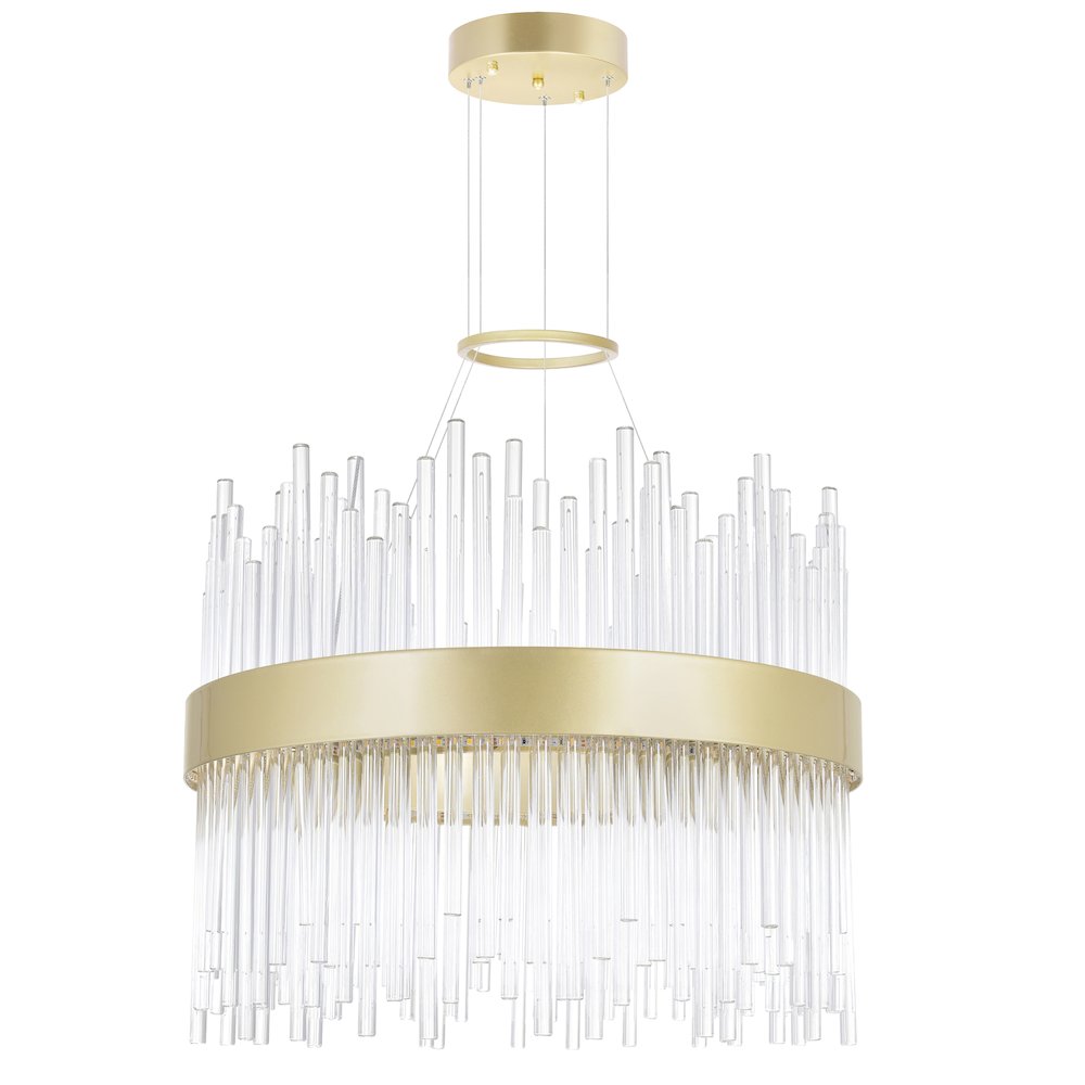 Genevieve LED Chandelier With Medallion Gold Finish. Picture 6