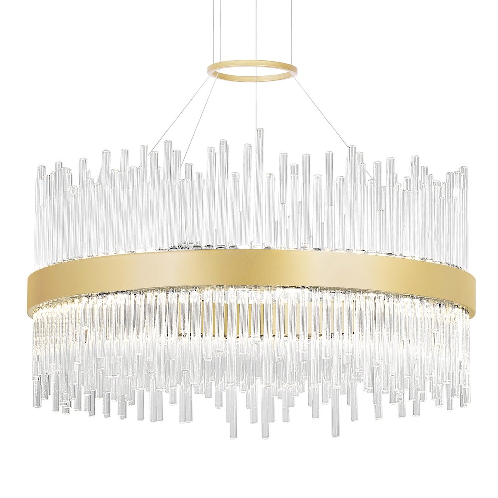 Genevieve LED Chandelier With Medallion Gold Finish. Picture 2