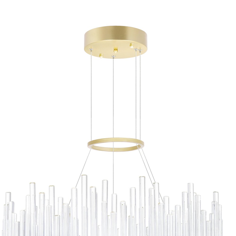 Genevieve LED Chandelier With Medallion Gold Finish. Picture 5