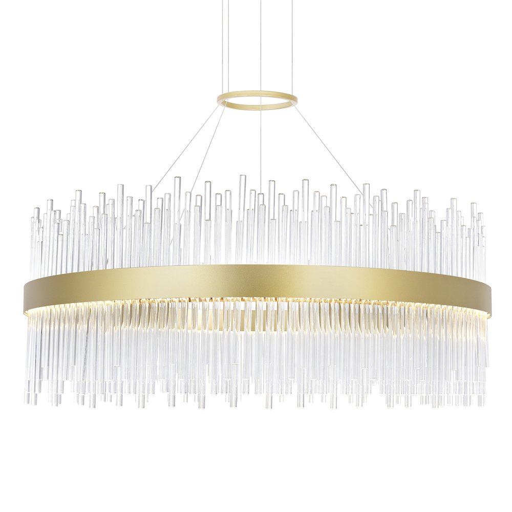 Genevieve LED Chandelier With Medallion Gold Finish. Picture 2