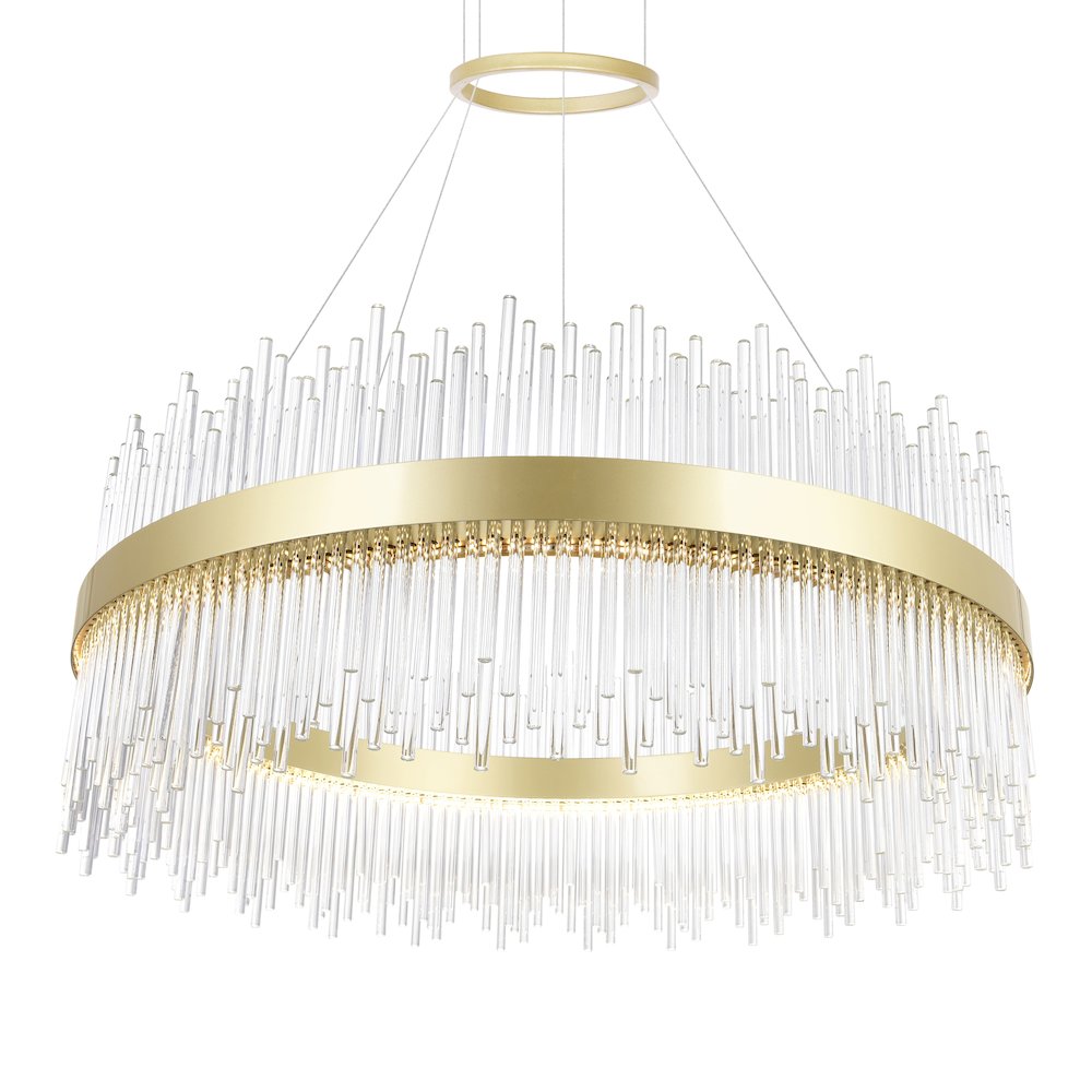 Genevieve LED Chandelier With Medallion Gold Finish. Picture 3