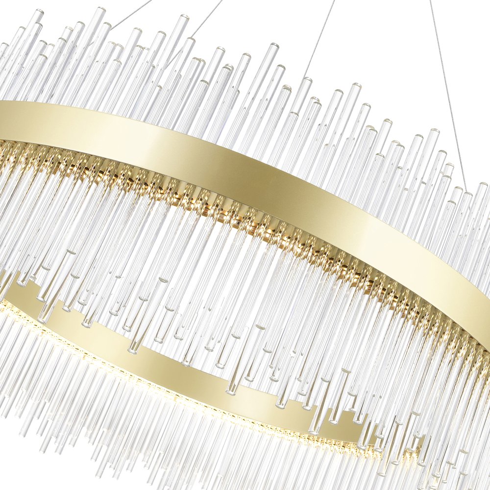 Genevieve LED Chandelier With Medallion Gold Finish. Picture 5