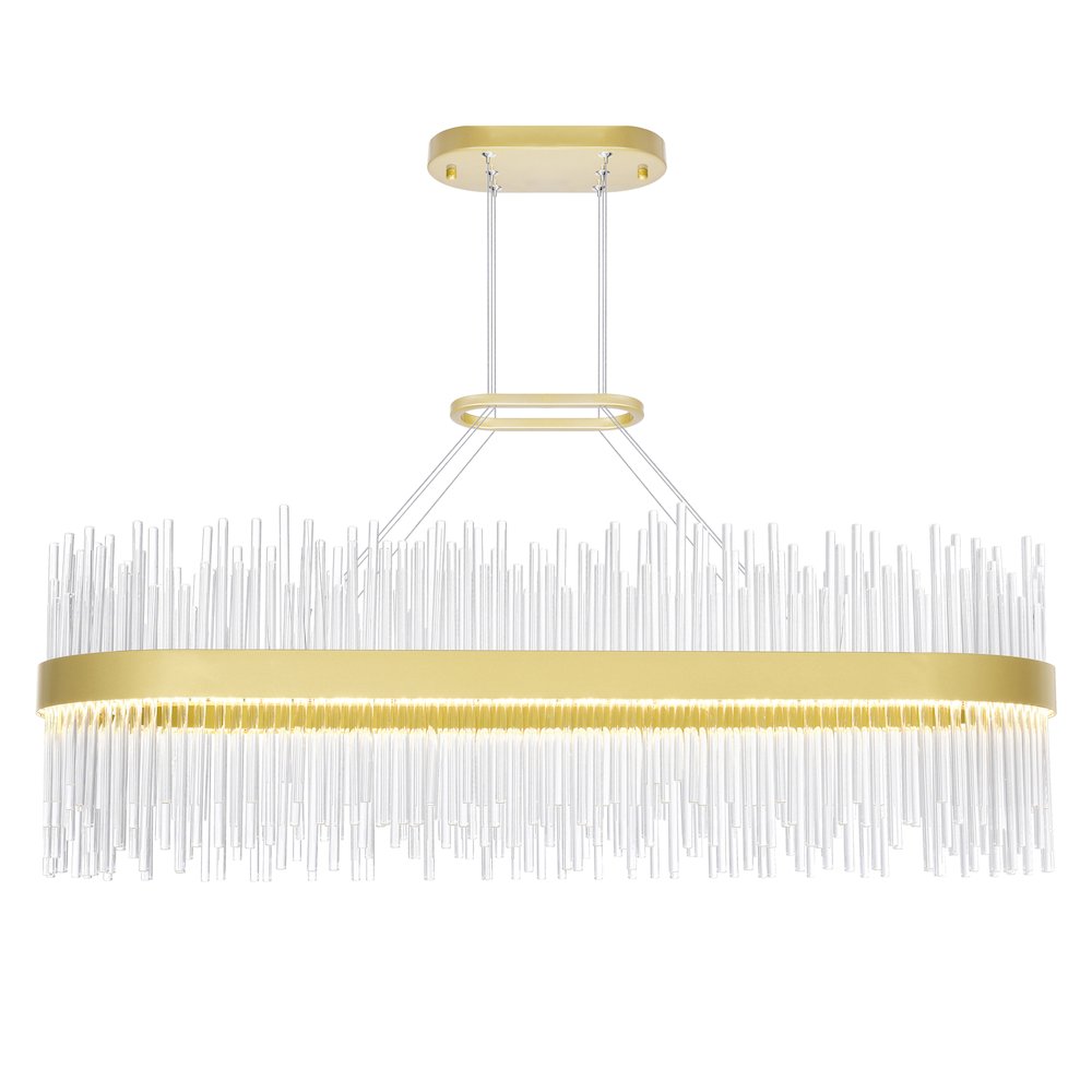 Genevieve LED Chandelier With Medallion Gold Finish. Picture 1