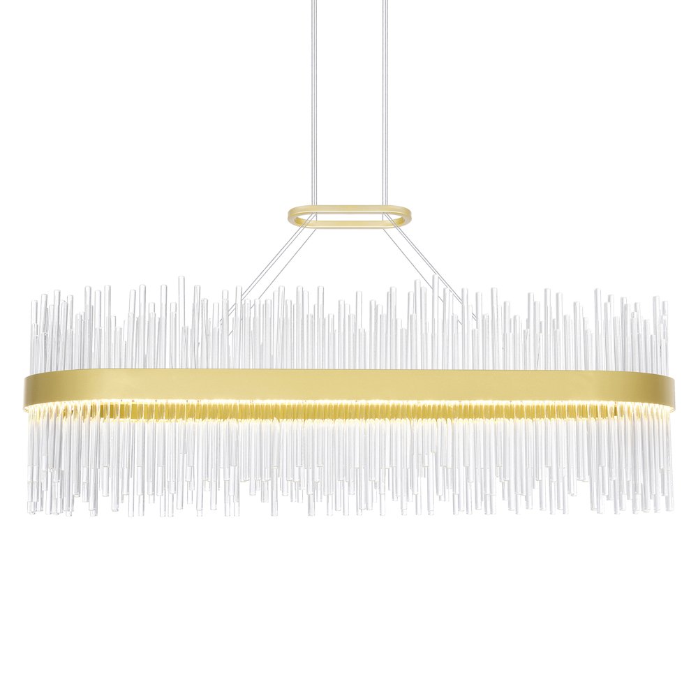 Genevieve LED Chandelier With Medallion Gold Finish. Picture 2