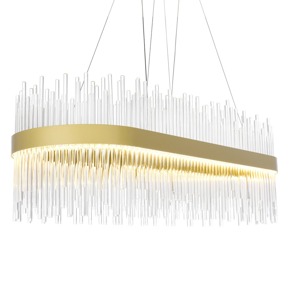 Genevieve LED Chandelier With Medallion Gold Finish. Picture 3