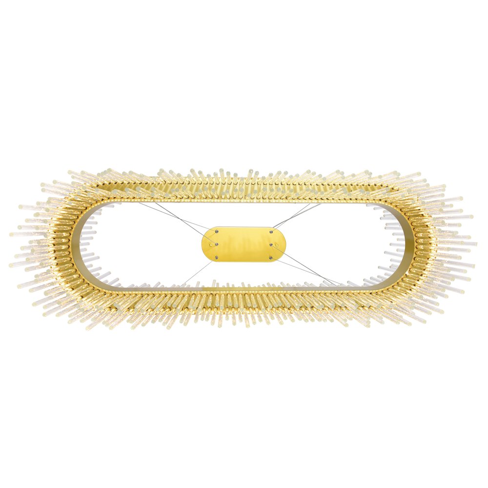Genevieve LED Chandelier With Medallion Gold Finish. Picture 4