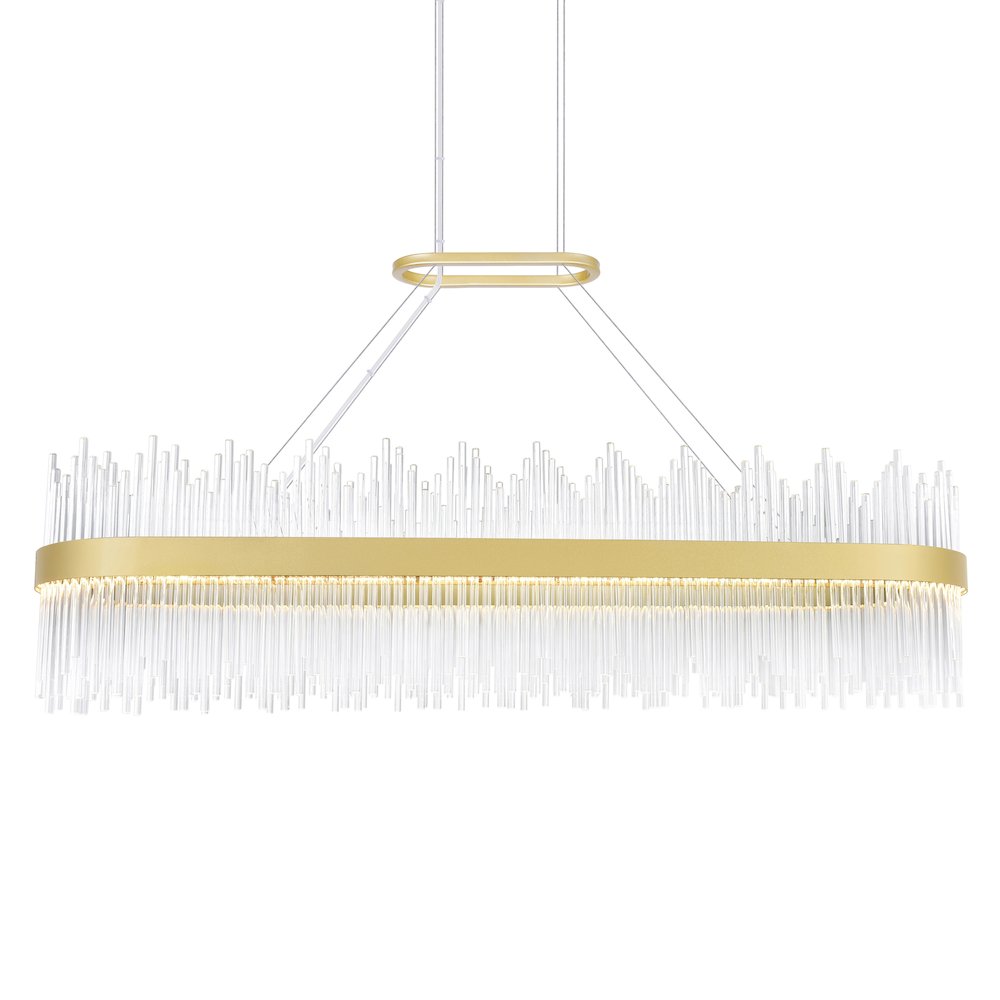 Genevieve LED Chandelier With Medallion Gold Finish. Picture 2