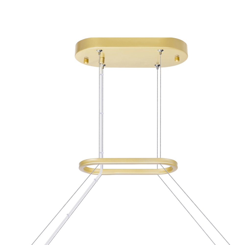 Genevieve LED Chandelier With Medallion Gold Finish. Picture 6