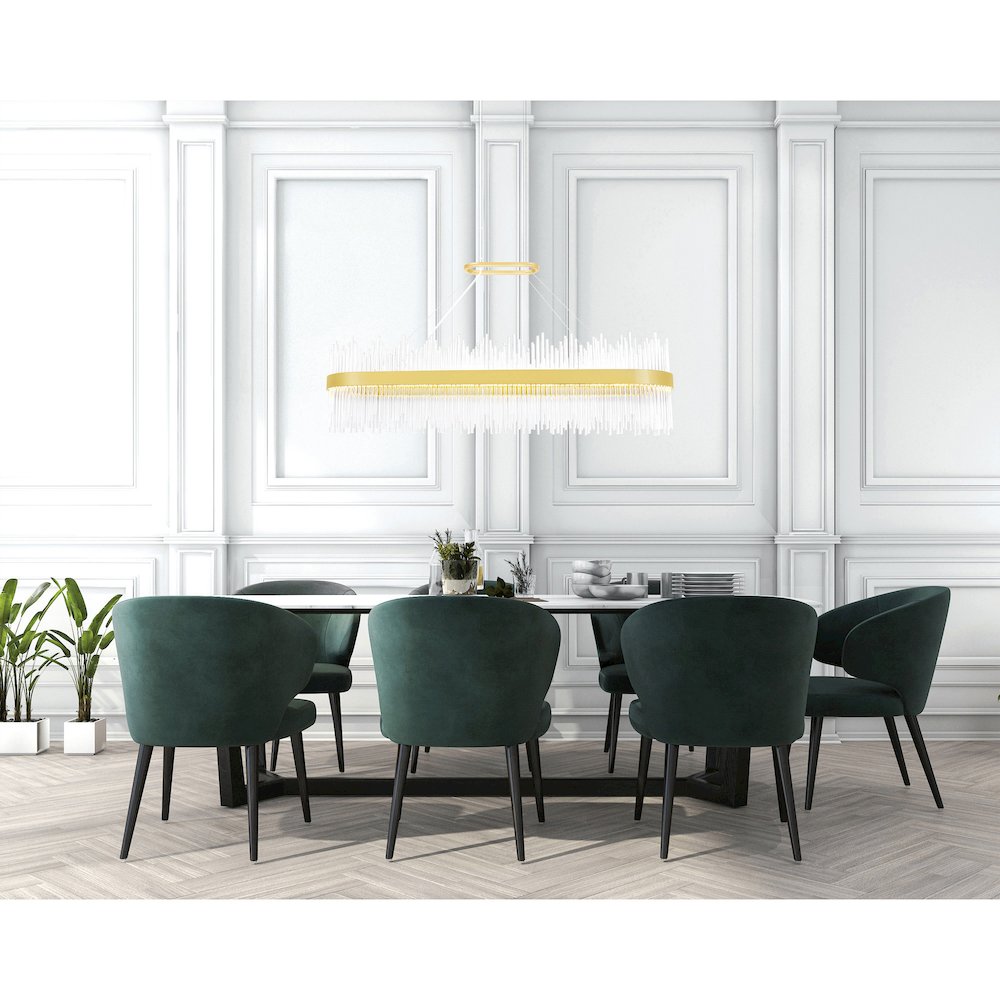 Genevieve LED Chandelier With Medallion Gold Finish. Picture 7