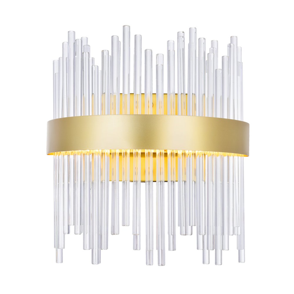 Genevieve LED Wall Sconce With Medallion Gold Finish. Picture 1