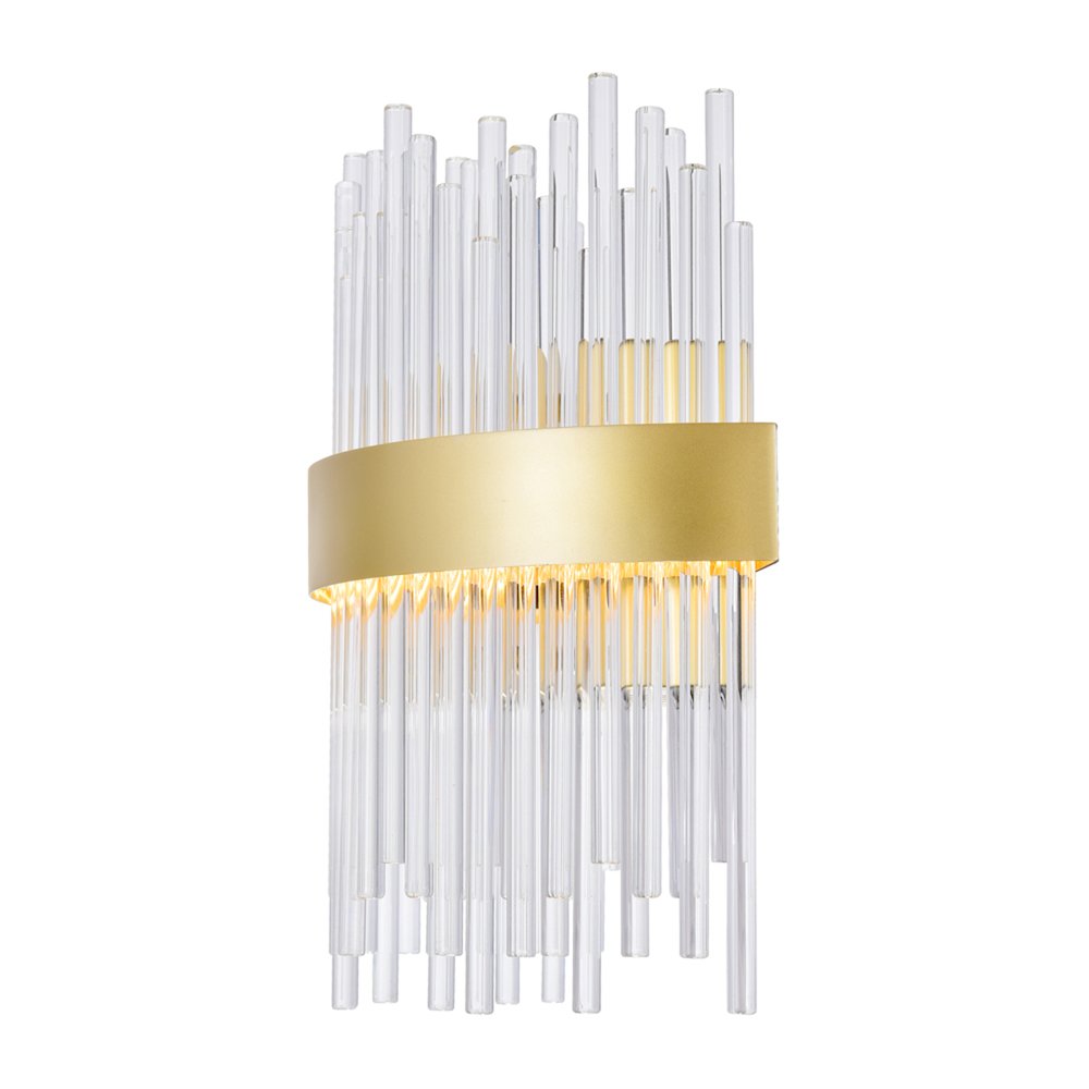 Genevieve LED Wall Sconce With Medallion Gold Finish. Picture 5