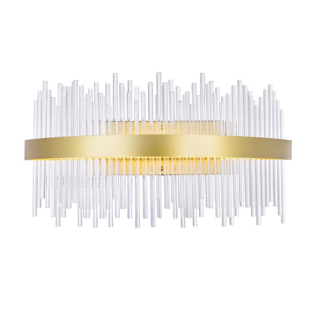 Genevieve LED Wall Sconce With Medallion Gold Finish. Picture 1