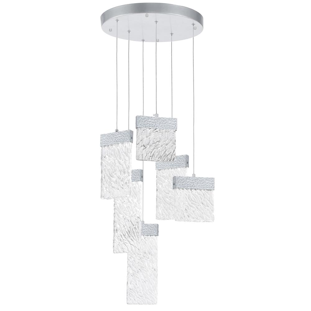 Carolina LED Chandelier With Pewter Finish. Picture 1