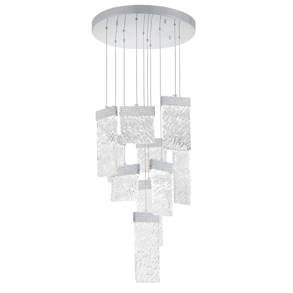 Carolina LED Chandelier With Pewter Finish. Picture 1