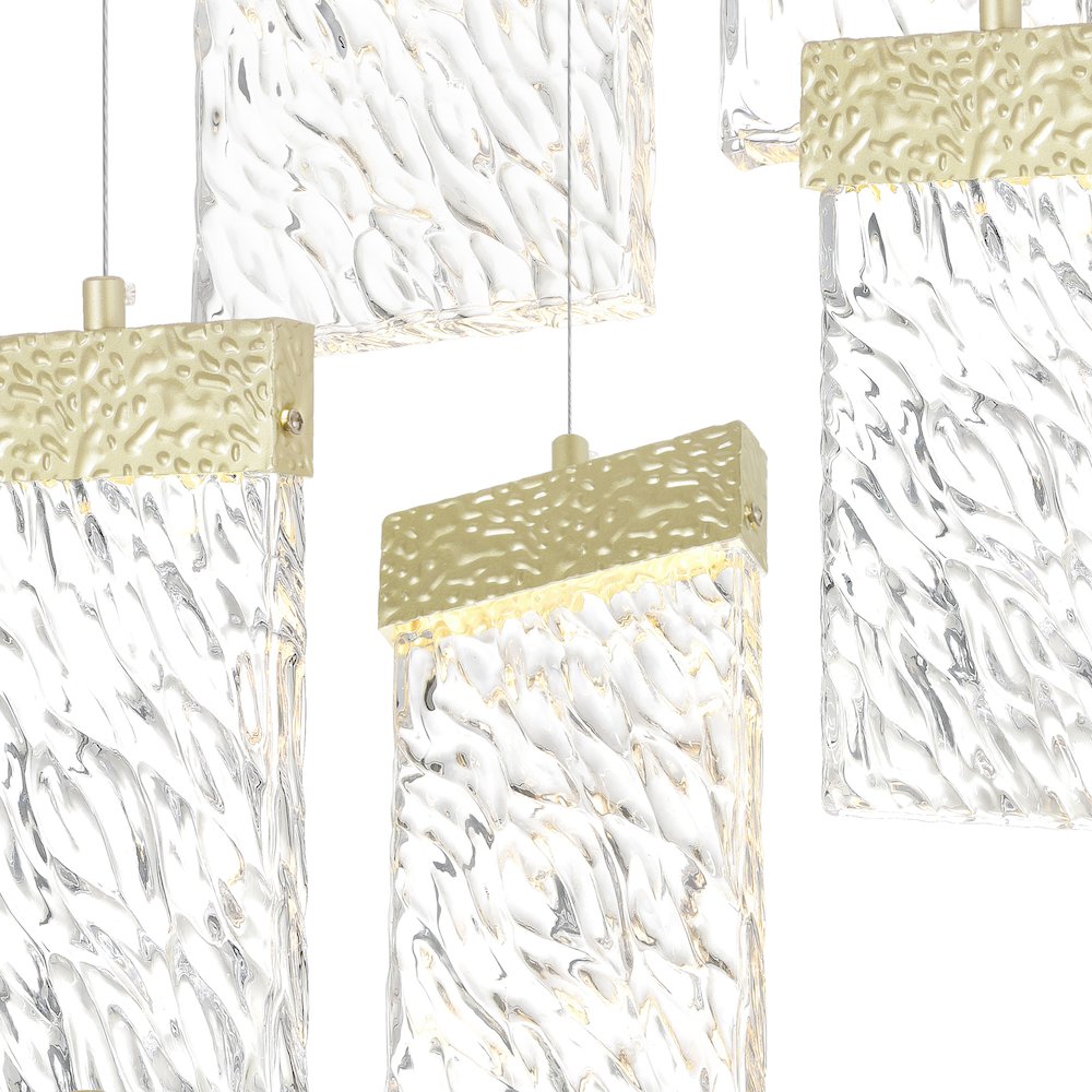Carolina LED Chandelier With Gold Leaf Finish. Picture 3