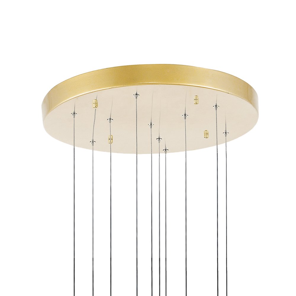 Carolina LED Chandelier With Gold Leaf Finish. Picture 5