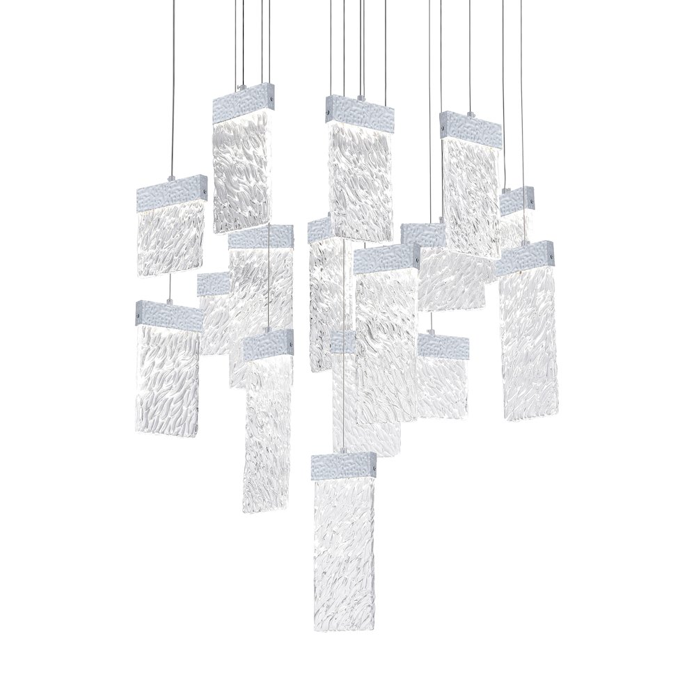 Carolina LED Chandelier With Pewter Finish. Picture 2