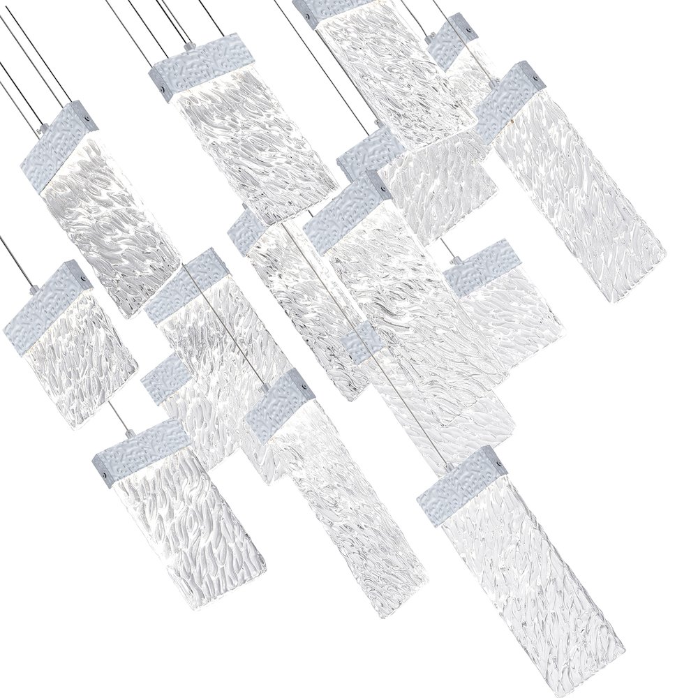 Carolina LED Chandelier With Pewter Finish. Picture 3