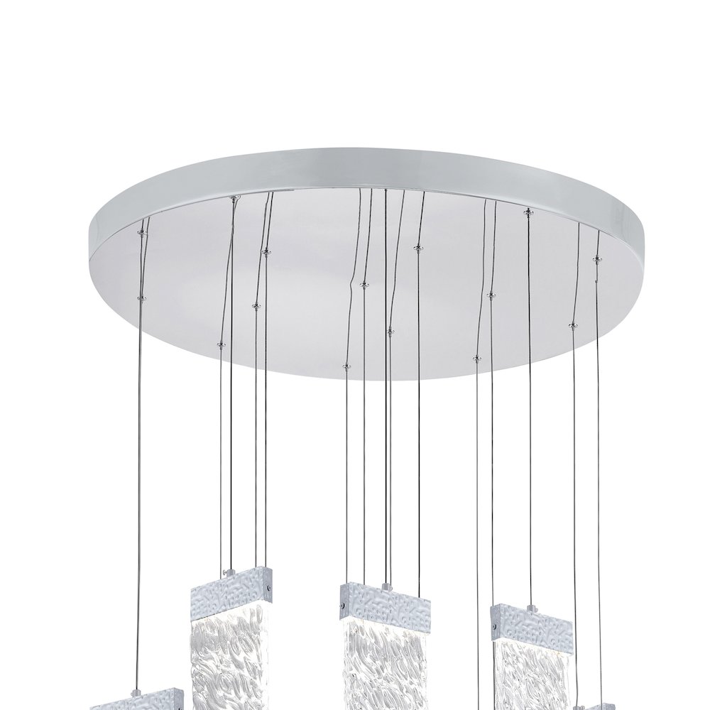 Carolina LED Chandelier With Pewter Finish. Picture 5