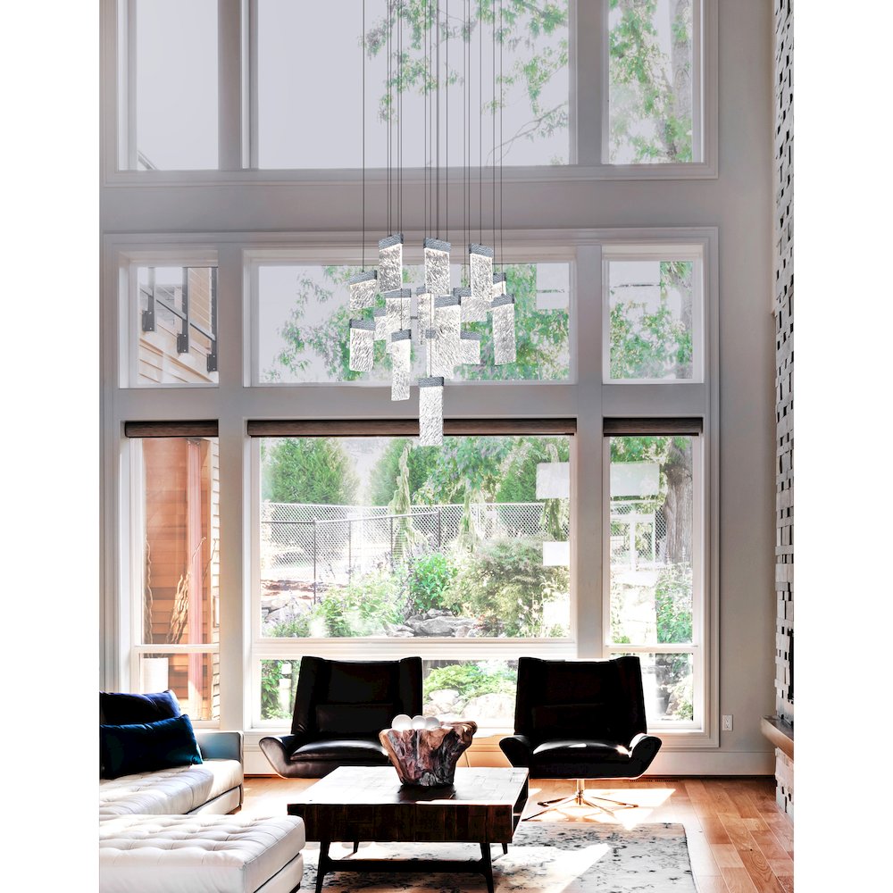 Carolina LED Chandelier With Pewter Finish. Picture 6