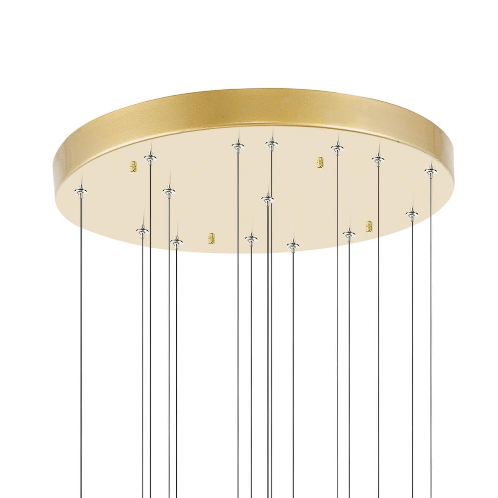 Carolina LED Chandelier With Gold Leaf Finish. Picture 5