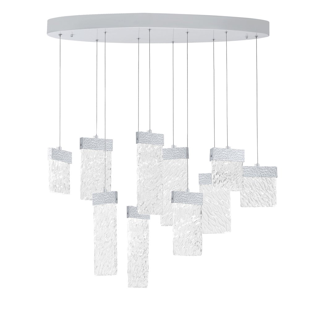 Carolina LED Chandelier With Pewter Finish. Picture 1