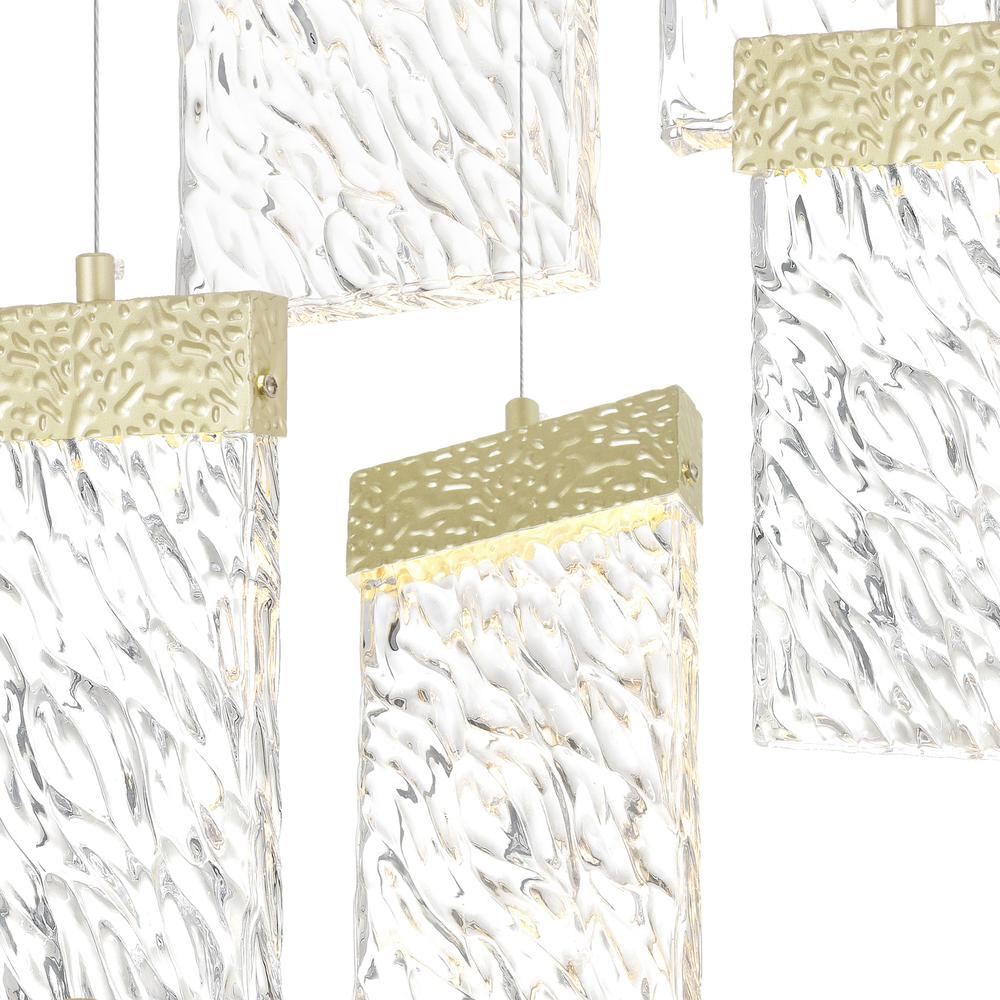 Carolina LED Chandelier With Gold Leaf Finish. Picture 3