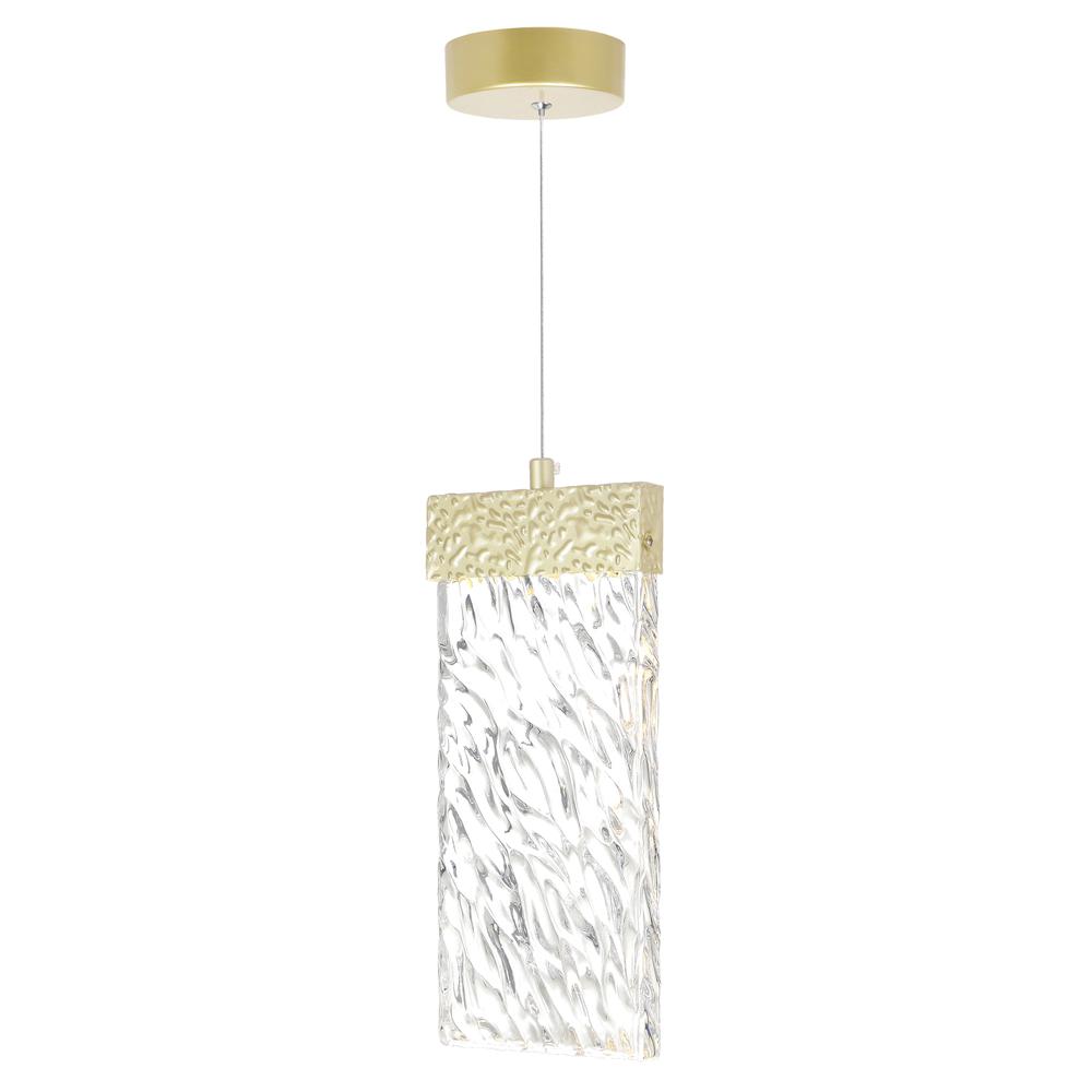 Carolina LED Pendant With Gold Leaf Finish. Picture 1