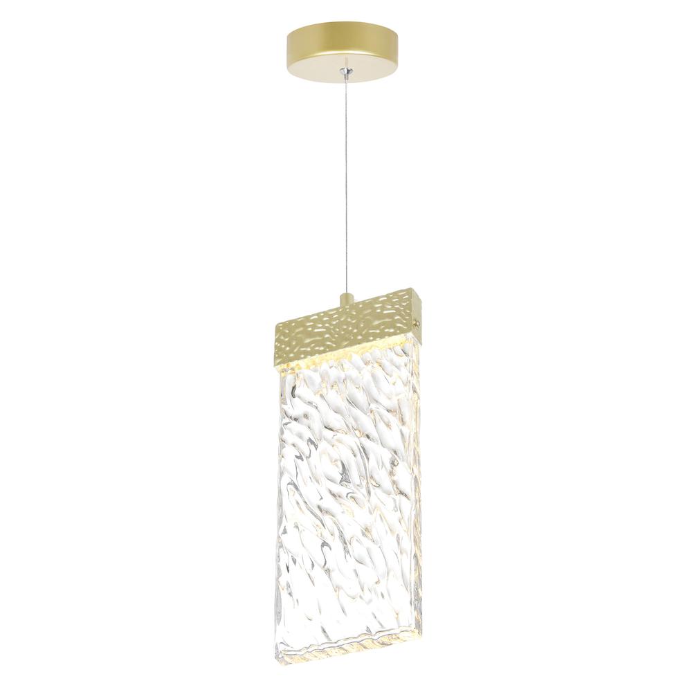 Carolina LED Pendant With Gold Leaf Finish. Picture 3