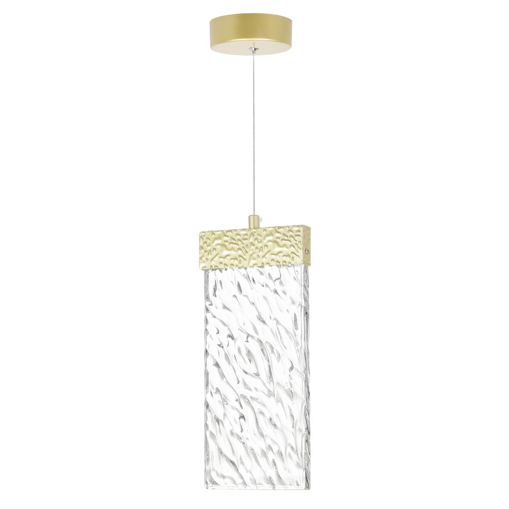 Carolina LED Pendant With Gold Leaf Finish. Picture 5