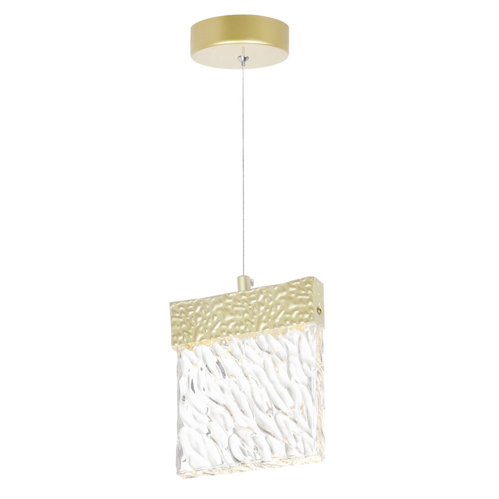 Carolina LED Pendant With Gold Leaf Finish. Picture 2