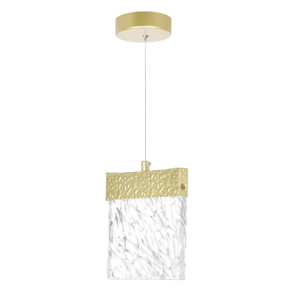 Carolina LED Pendant With Gold Leaf Finish. Picture 5