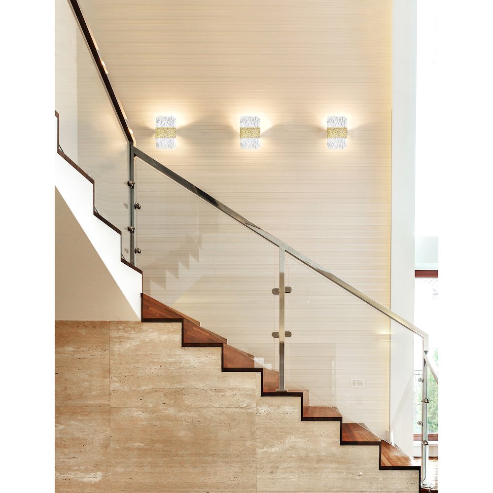 Carolina LED Wall Sconce With Gold Leaf Finish. Picture 6