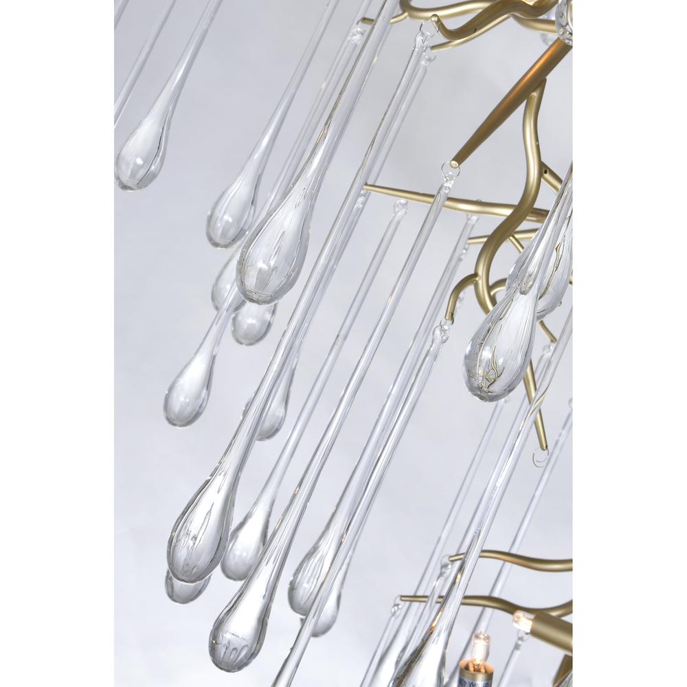 Anita 12 Light Chandelier With Gold Leaf Finish. Picture 4
